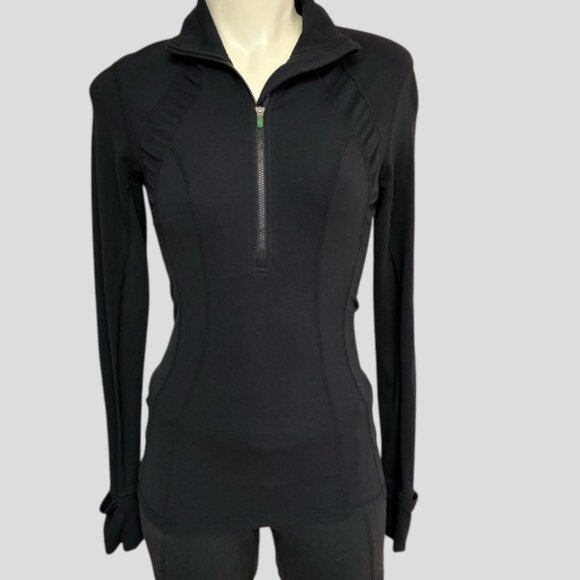 Lululemon Black 1/2 Zip Pullover Athletic Jacket - Picture 1 of 15